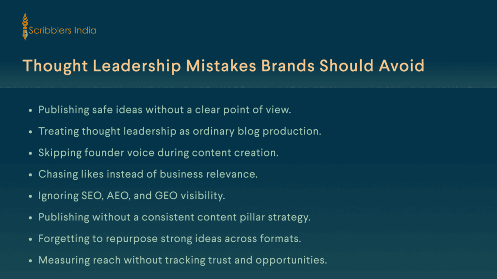 Thought leadership mistakes brands should avoid 
