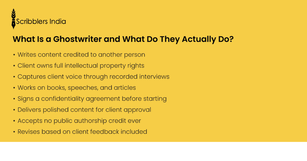 What a ghostwriter is and what they actually do