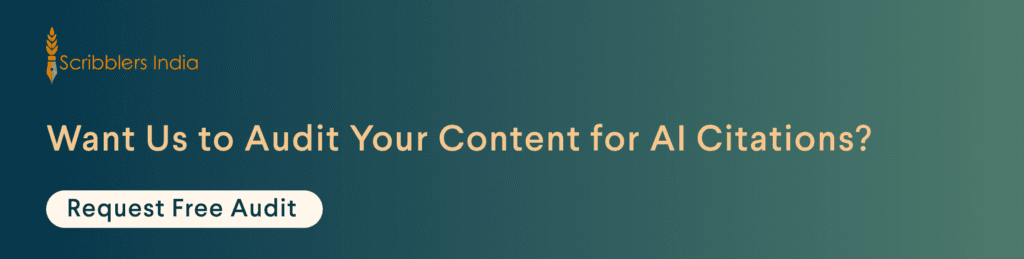 Scribblers India offers free content gap audit for AI search