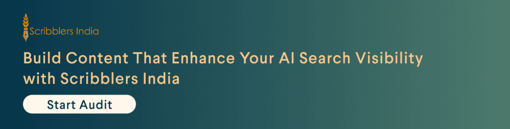 Get Scribblers India content marketing services for AI search visibility