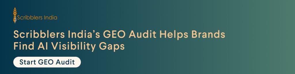 Optimize your GEO strategy with Scribblers India
