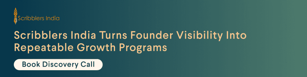 Book Scribblers India founder AI visibility strategy discovery call