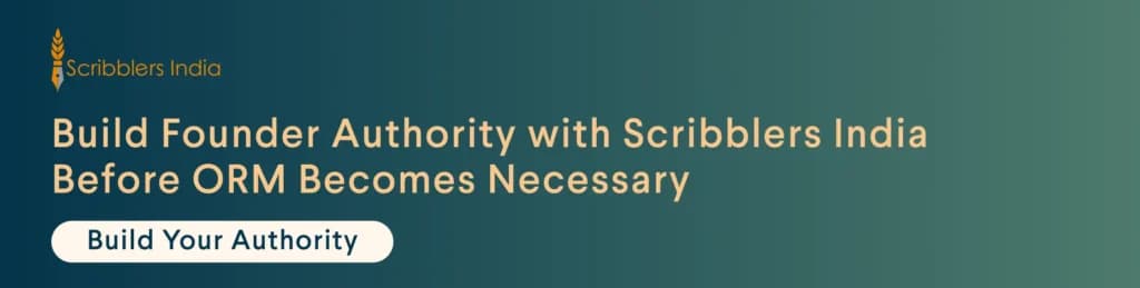 Scribblers India offers proactive founder personal branding services