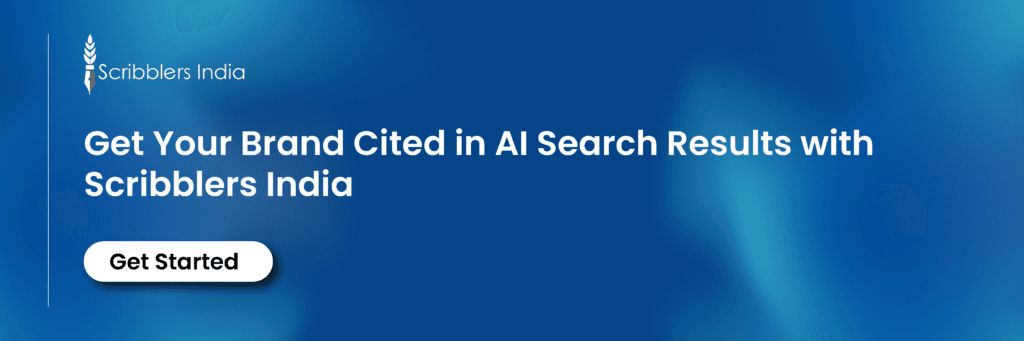 Scribblers India offers GEO and AEO content services that build AI search citations for businesses