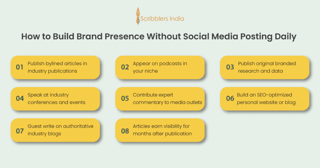 How to build brand presence without social media posting daily