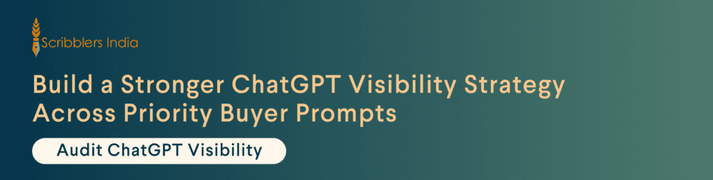 Scribblers India audits ChatGPT visibility across buyer prompts