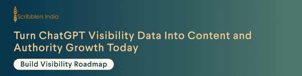 ChatGPT visibility insights guide stronger content planning today
