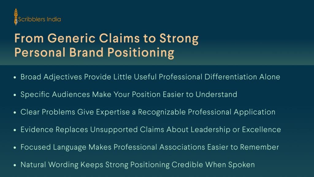 How to move from weak to strong personal brand statements