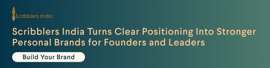 Scribblers India personal branding positioning development strategy