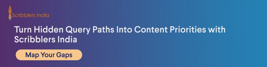 Map query fan-out gaps into stronger content priorities with Scribblers India