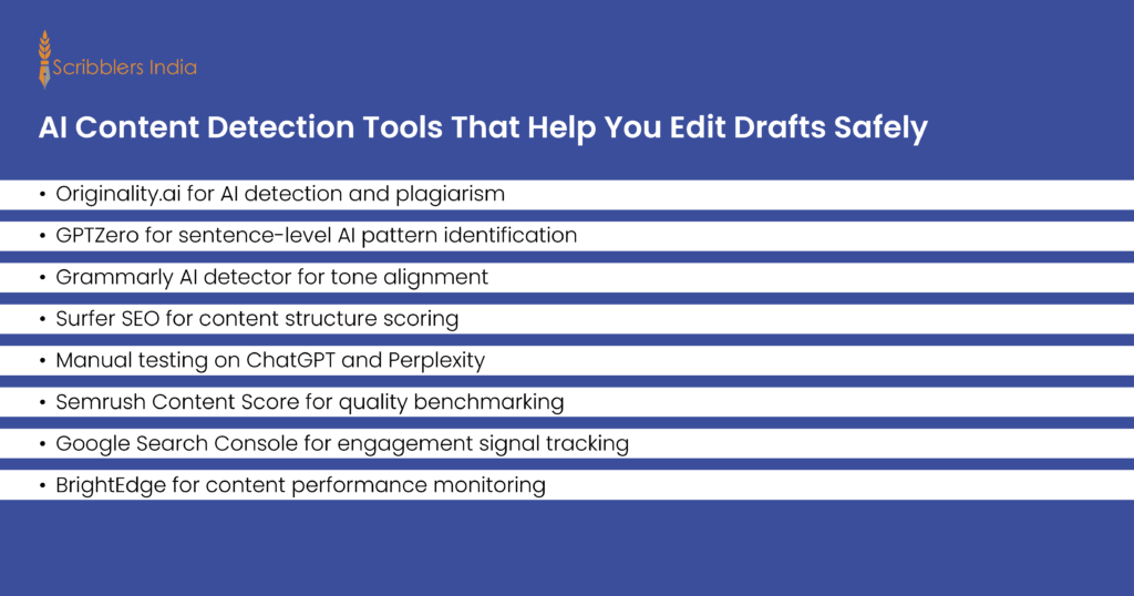 AI Content Detection Tools That Help You Edit Drafts Safely 