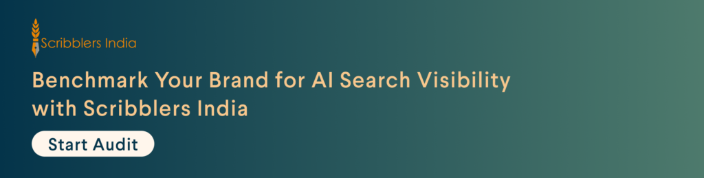 Avail Scribblers India AI search visibility audit 