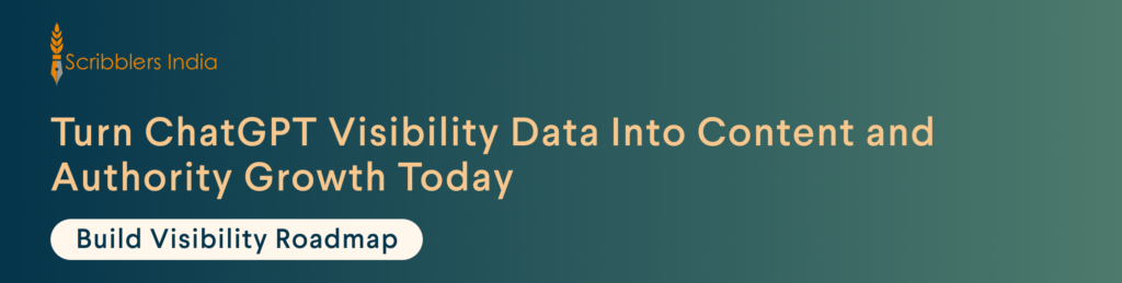 ChatGPT visibility insights guide stronger content planning today