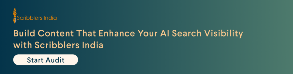 Get Scribblers India content marketing services for AI search visibility