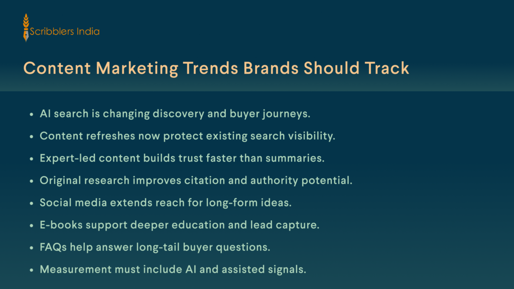 Content marketing trends for brands 