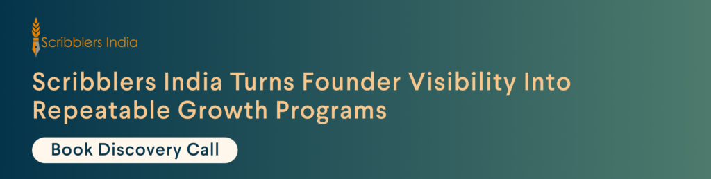 Book Scribblers India founder AI visibility strategy discovery call